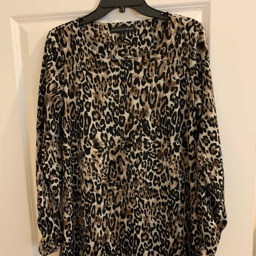 Madison Leigh A-Line Leopard Dress - NWOT - size 6